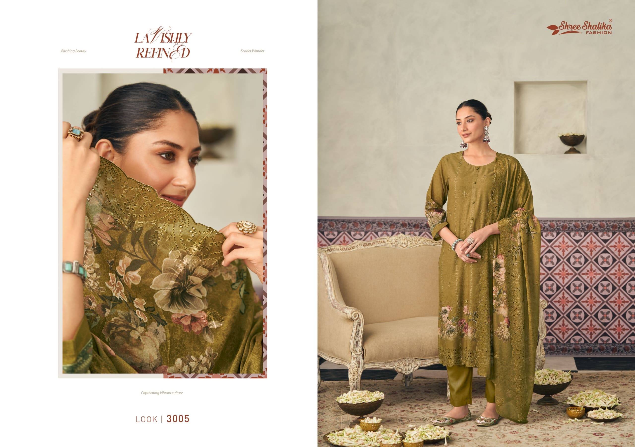 Zam zam  vol-3 by shree shalika 3001 To 3008 Designer Festive Suits Collection Beautiful Stylish Fancy Colorful Party Wear & Occasional Wear EMBROIDERED cotton lawn Dresses At Wholesale Price